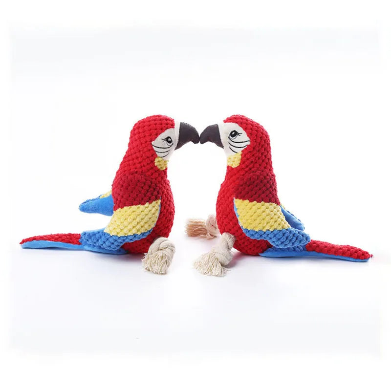 Interactive Squeaky Parrot Toy