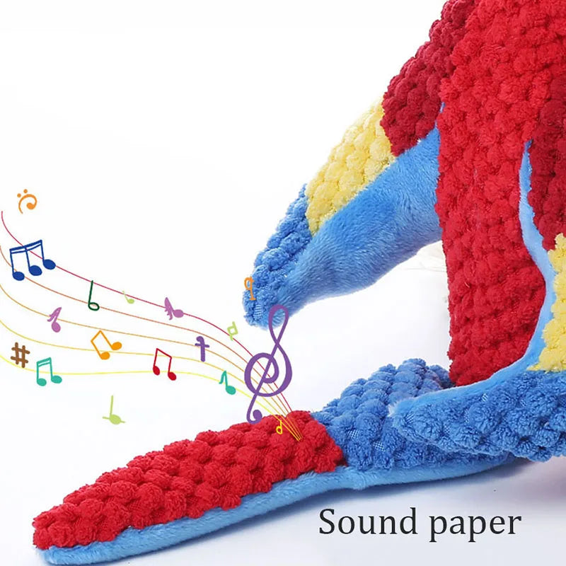 Interactive Squeaky Parrot Toy