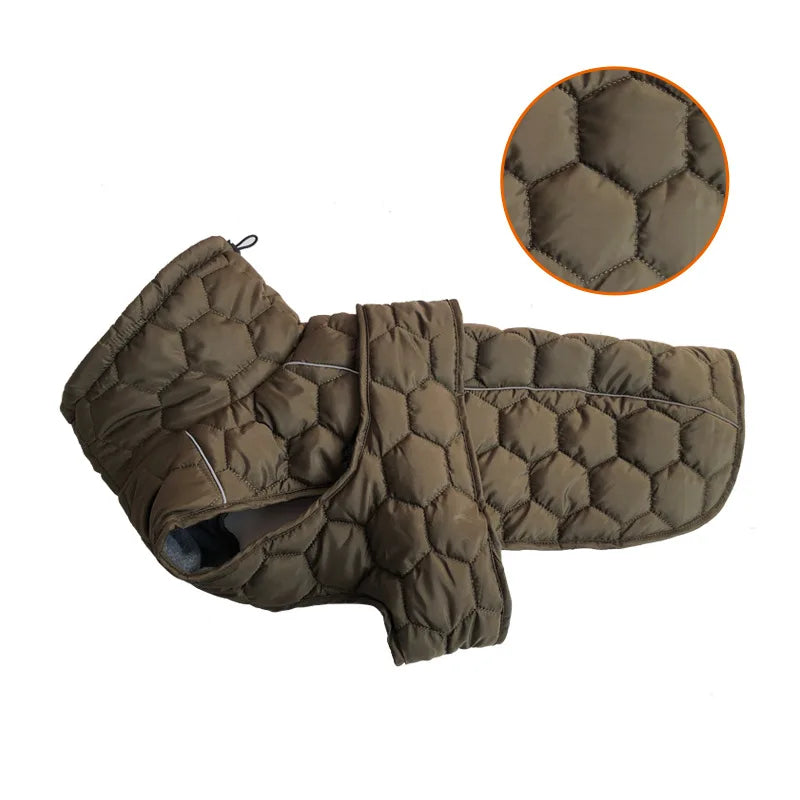 Padded Waterproof Jacket for Medium to Large Dogs
