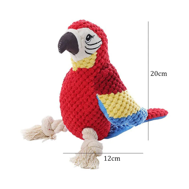 Interactive Squeaky Parrot Toy