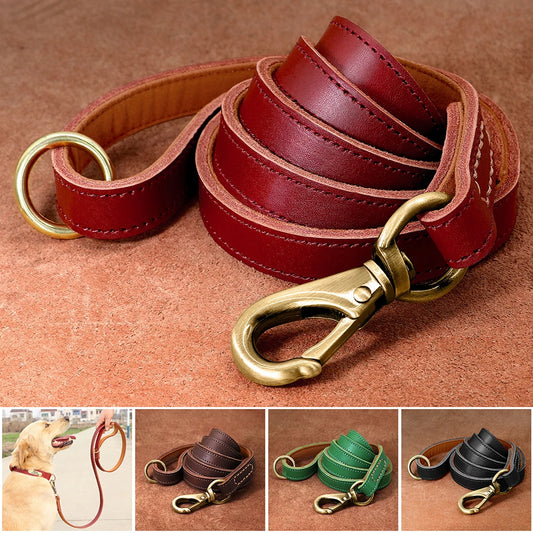 Luxury Leather Dog Lead