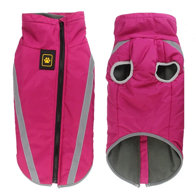 Wind and Waterproof Reflective Fleece Lined Jackets in Multiple Colours for Medium/Large Dogs