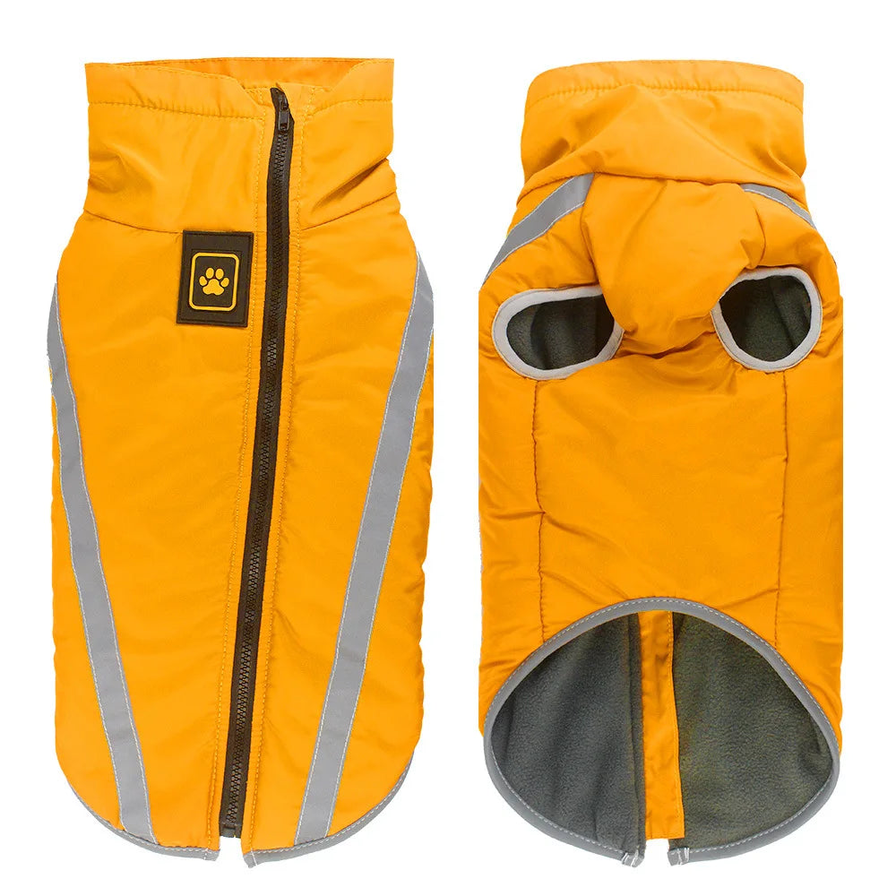 Wind and Waterproof Reflective Fleece Lined Jackets in Multiple Colours for Medium/Large Dogs
