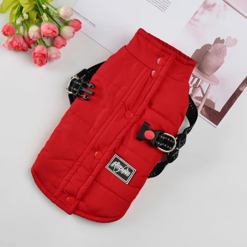 Fleece Lined Reflective Jackets with Harness for the Smaller Pup