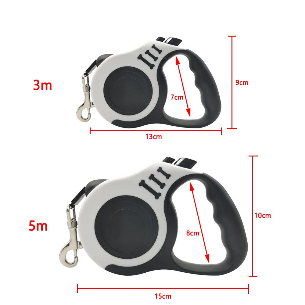 3m 5m Retractable Leads in Multiple Colours