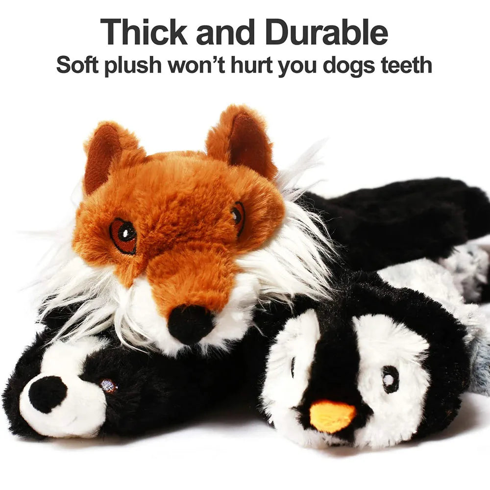 Woodland Creatures No Stuffing Squeaking Animal Toy