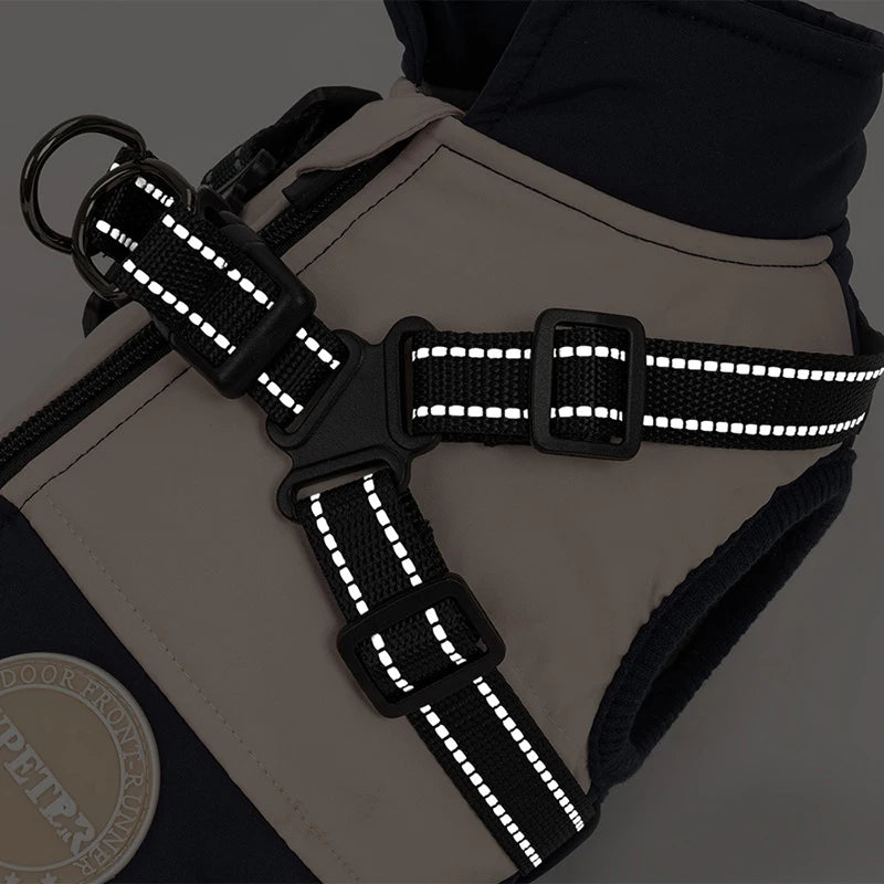 Stylish Warm Vest with Integrated Harness